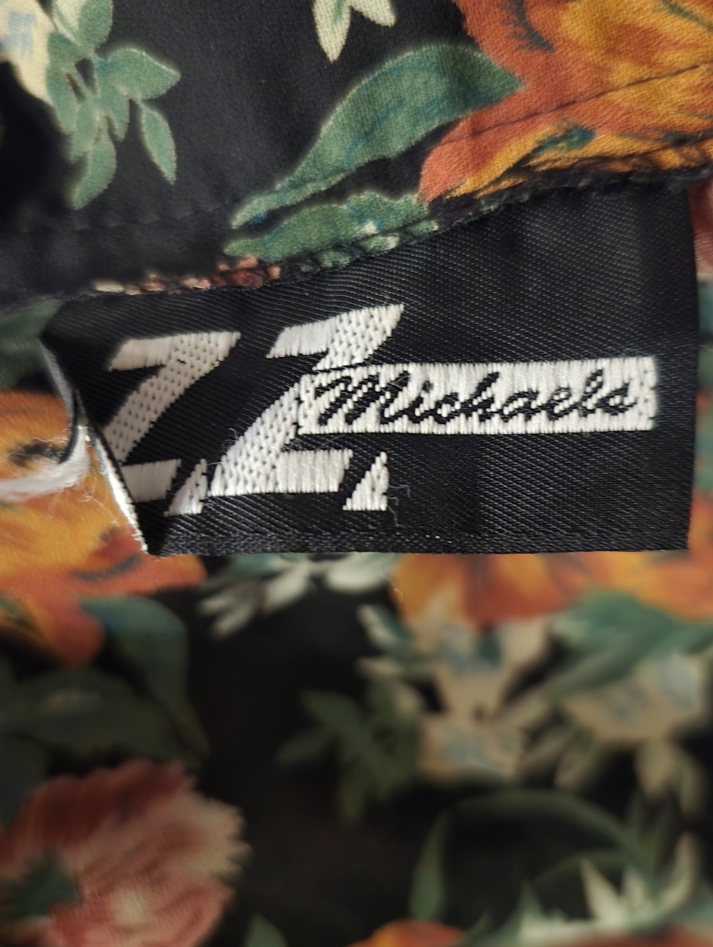 Vintage ZZ Michaels Floral Maxi Skirt Whimsigoth Cottagecore Dark Botanical - Picture 12 of 13